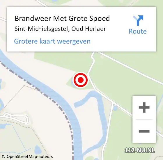 Locatie op kaart van de 112 melding: Brandweer Met Grote Spoed Naar Sint-Michielsgestel, Oud Herlaer op 16 november 2021 13:22