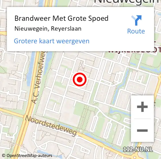 Locatie op kaart van de 112 melding: Brandweer Met Grote Spoed Naar Nieuwegein, Reyerslaan op 16 november 2021 20:23