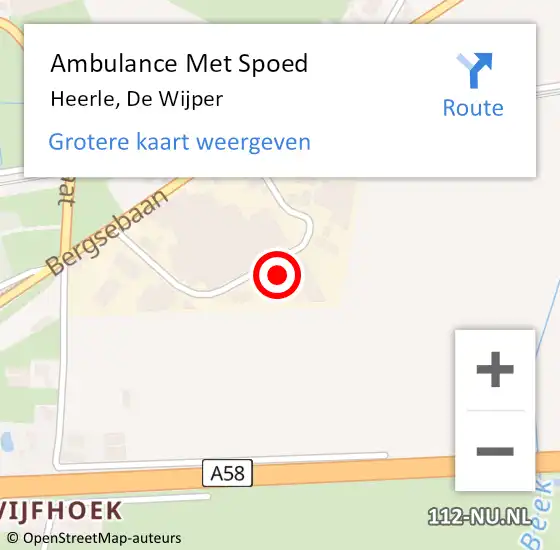 Locatie op kaart van de 112 melding: Ambulance Met Spoed Naar Heerle, De Wijper op 29 juni 2014 15:39