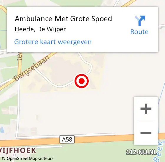 Locatie op kaart van de 112 melding: Ambulance Met Grote Spoed Naar Heerle, De Wijper op 29 juni 2014 15:41