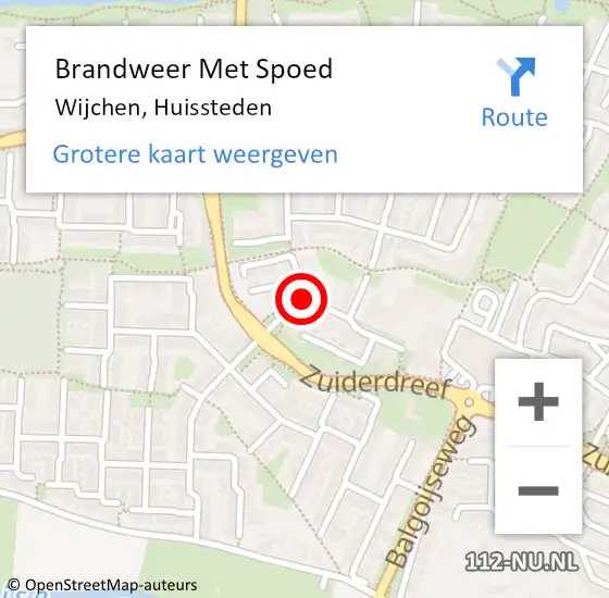 Locatie op kaart van de 112 melding: Brandweer Met Spoed Naar Wijchen, Huissteden op 16 november 2021 21:38