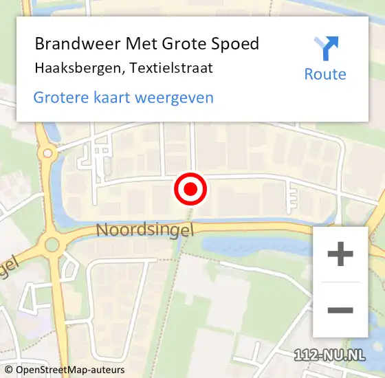 Locatie op kaart van de 112 melding: Brandweer Met Grote Spoed Naar Haaksbergen, Textielstraat op 17 november 2021 05:33