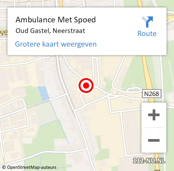 Locatie op kaart van de 112 melding: Ambulance Met Spoed Naar Oud Gastel, Neerstraat op 29 juni 2014 16:04