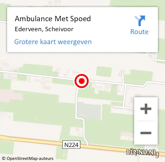 Locatie op kaart van de 112 melding: Ambulance Met Spoed Naar Ederveen, Scheivoor op 17 november 2021 10:37