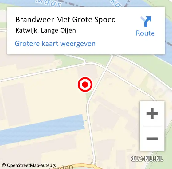 Locatie op kaart van de 112 melding: Brandweer Met Grote Spoed Naar Katwijk, Lange Oijen op 17 november 2021 12:22