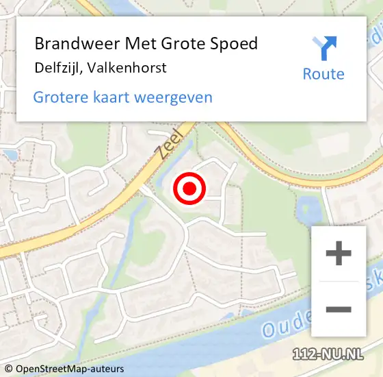 Locatie op kaart van de 112 melding: Brandweer Met Grote Spoed Naar Delfzijl, Valkenhorst op 17 november 2021 14:20