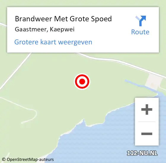 Locatie op kaart van de 112 melding: Brandweer Met Grote Spoed Naar Gaastmeer, Kaepwei op 17 november 2021 17:27