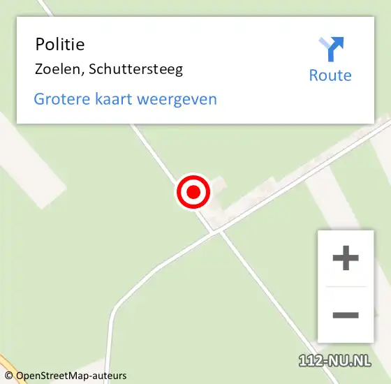 Locatie op kaart van de 112 melding: Politie Zoelen, Schuttersteeg op 17 november 2021 22:15