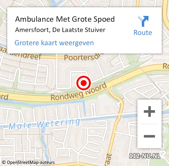 Locatie op kaart van de 112 melding: Ambulance Met Grote Spoed Naar Amersfoort, De Laatste Stuiver op 29 juni 2014 18:35