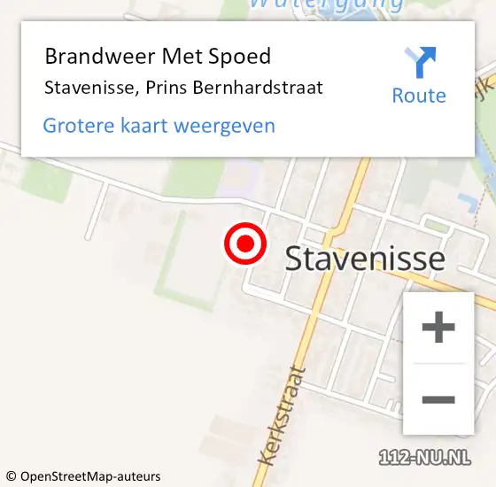 Locatie op kaart van de 112 melding: Brandweer Met Spoed Naar Stavenisse, Prins Bernhardstraat op 18 november 2021 09:50