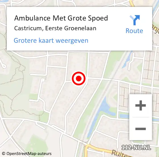 Locatie op kaart van de 112 melding: Ambulance Met Grote Spoed Naar Castricum, Eerste Groenelaan op 18 november 2021 11:41