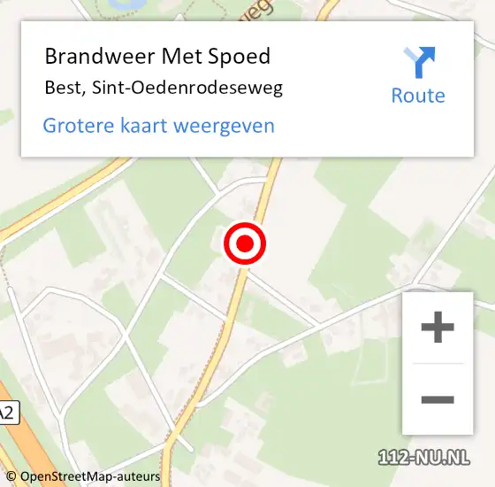 Locatie op kaart van de 112 melding: Brandweer Met Spoed Naar Best, Sint-Oedenrodeseweg op 18 november 2021 16:30