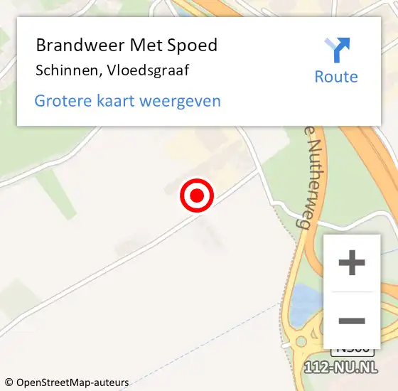 Locatie op kaart van de 112 melding: Brandweer Met Spoed Naar Schinnen, Vloedsgraaf op 18 november 2021 20:52