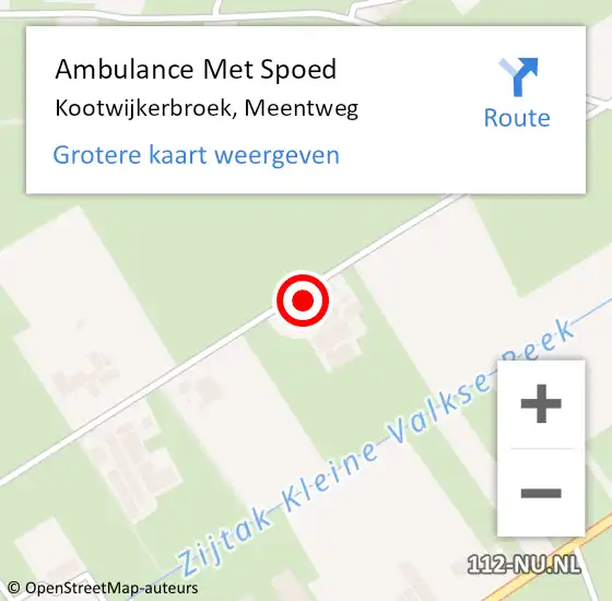 Locatie op kaart van de 112 melding: Ambulance Met Spoed Naar Kootwijkerbroek, Meentweg op 18 november 2021 22:06