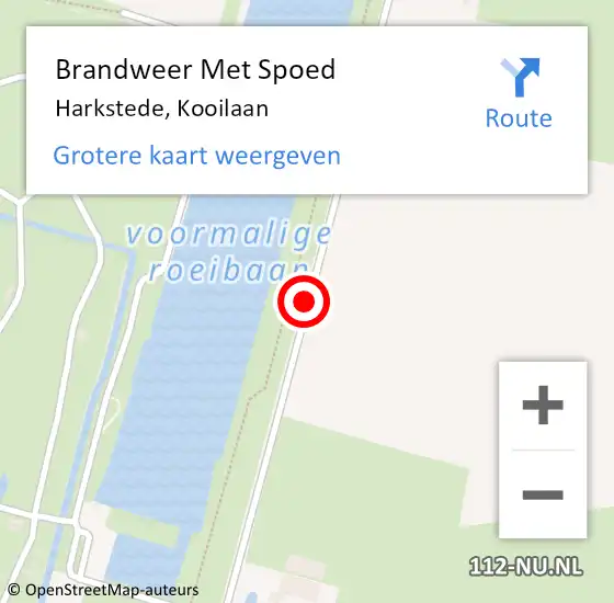 Locatie op kaart van de 112 melding: Brandweer Met Spoed Naar Harkstede, Kooilaan op 29 juni 2014 21:00