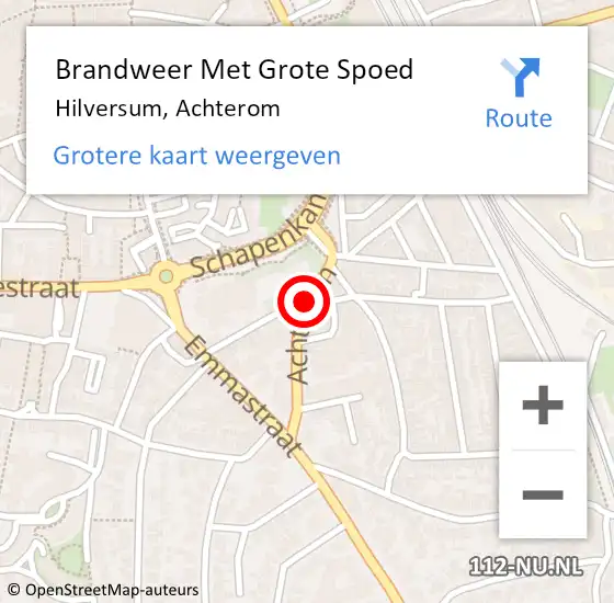 Locatie op kaart van de 112 melding: Brandweer Met Grote Spoed Naar Achterom op 29 juni 2014 21:06