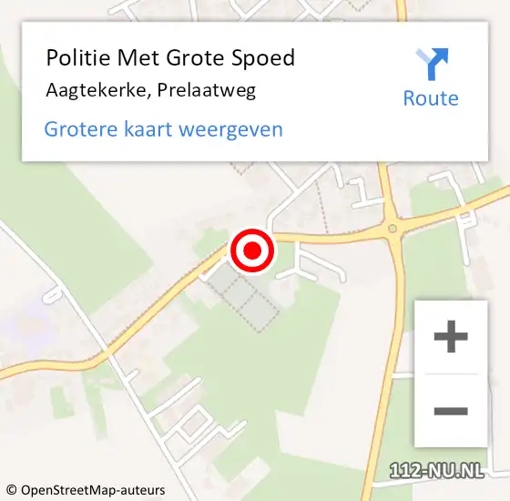 Locatie op kaart van de 112 melding: Politie Met Grote Spoed Naar Aagtekerke, Prelaatweg op 19 november 2021 06:30