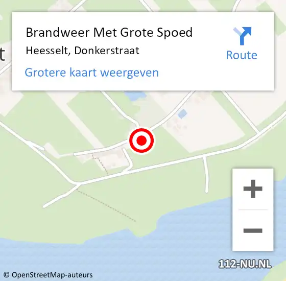 Locatie op kaart van de 112 melding: Brandweer Met Grote Spoed Naar Heesselt, Donkerstraat op 6 oktober 2013 18:47