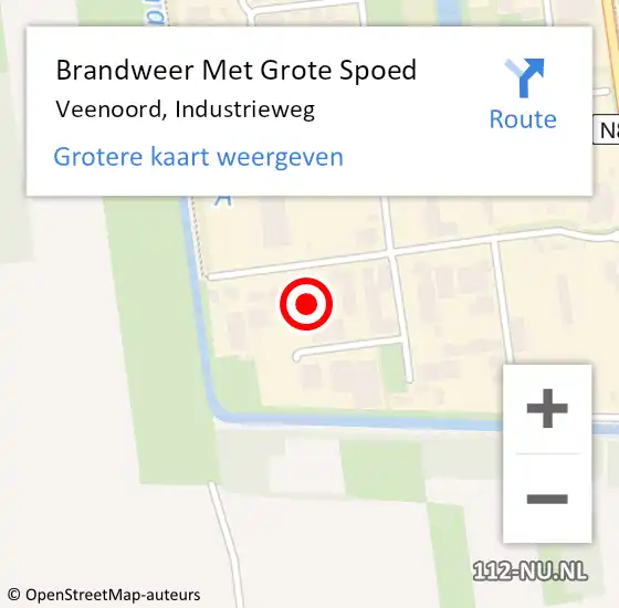 Locatie op kaart van de 112 melding: Brandweer Met Grote Spoed Naar Veenoord, Industrieweg op 19 november 2021 14:21