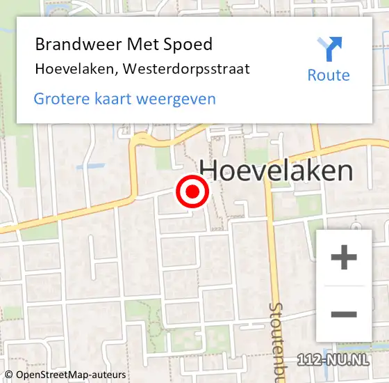 Locatie op kaart van de 112 melding: Brandweer Met Spoed Naar Hoevelaken, Westerdorpsstraat op 19 november 2021 16:28