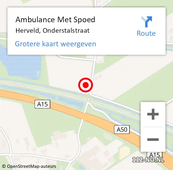 Locatie op kaart van de 112 melding: Ambulance Met Spoed Naar Herveld, Onderstalstraat op 19 november 2021 18:33