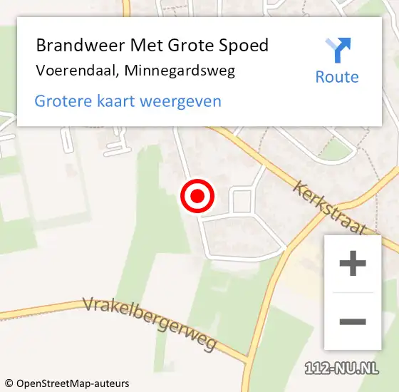 Locatie op kaart van de 112 melding: Brandweer Met Grote Spoed Naar Voerendaal, Minnegardsweg op 19 november 2021 21:17