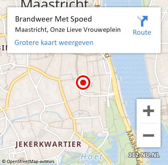 Locatie op kaart van de 112 melding: Brandweer Met Spoed Naar Maastricht, Onze Lieve Vrouweplein op 19 november 2021 21:19