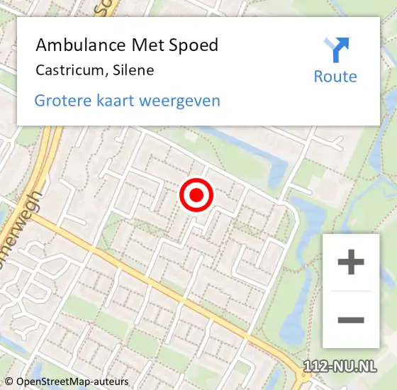Locatie op kaart van de 112 melding: Ambulance Met Spoed Naar Castricum, Silene op 20 november 2021 02:24