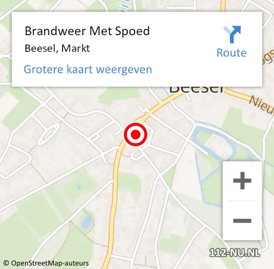 Locatie op kaart van de 112 melding: Brandweer Met Spoed Naar Beesel, Markt op 20 november 2021 09:50