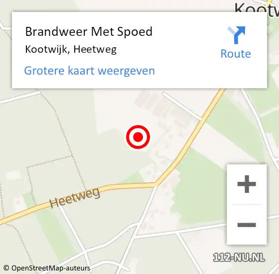 Locatie op kaart van de 112 melding: Brandweer Met Spoed Naar Kootwijk, Heetweg op 20 november 2021 14:04