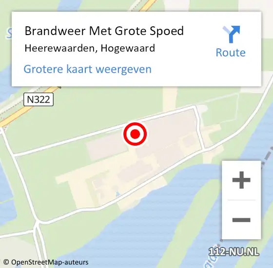 Locatie op kaart van de 112 melding: Brandweer Met Grote Spoed Naar Heerewaarden, Hogewaard op 30 juni 2014 01:31