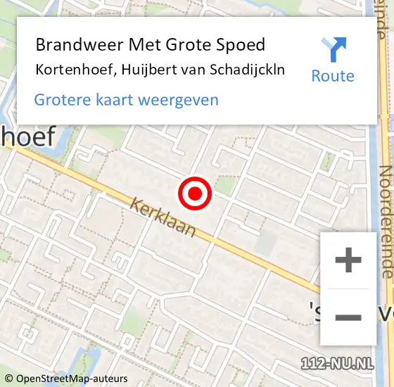 Locatie op kaart van de 112 melding: Brandweer Met Grote Spoed Naar Kortenhoef, Huijbert van Schadijckln op 20 november 2021 18:21