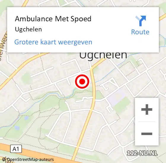 Locatie op kaart van de 112 melding: Ambulance Met Spoed Naar Ugchelen op 20 november 2021 19:58