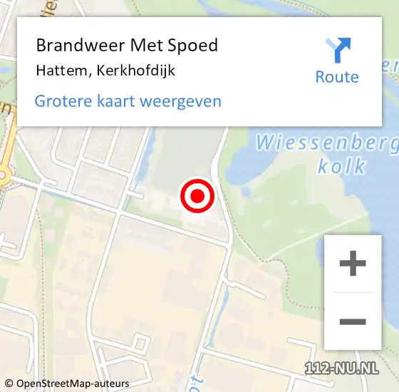 Locatie op kaart van de 112 melding: Brandweer Met Spoed Naar Hattem, Kerkhofdijk op 20 november 2021 20:21