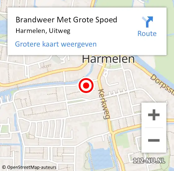 Locatie op kaart van de 112 melding: Brandweer Met Grote Spoed Naar Harmelen, Uitweg op 21 november 2021 02:18