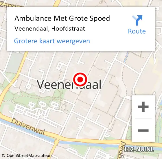 Locatie op kaart van de 112 melding: Ambulance Met Grote Spoed Naar Veenendaal, Hoofdstraat op 21 november 2021 09:47