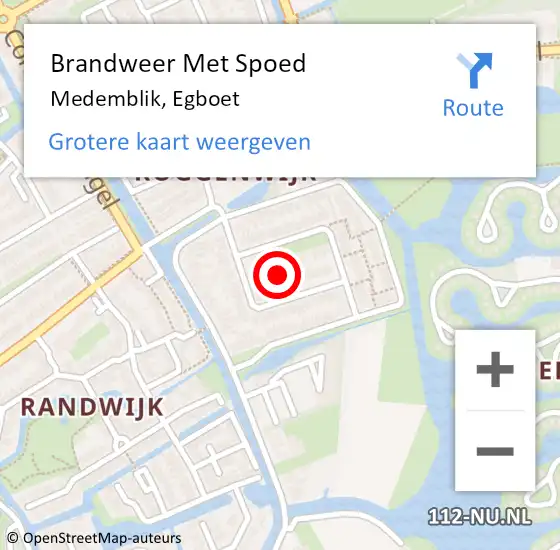 Locatie op kaart van de 112 melding: Brandweer Met Spoed Naar Medemblik, Egboet op 21 november 2021 14:17