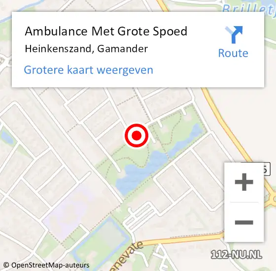 Locatie op kaart van de 112 melding: Ambulance Met Grote Spoed Naar Heinkenszand, Gamander op 30 juni 2014 06:21