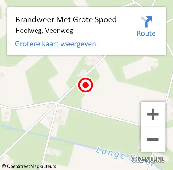 Locatie op kaart van de 112 melding: Brandweer Met Grote Spoed Naar Heelweg, Veenweg op 21 november 2021 18:54