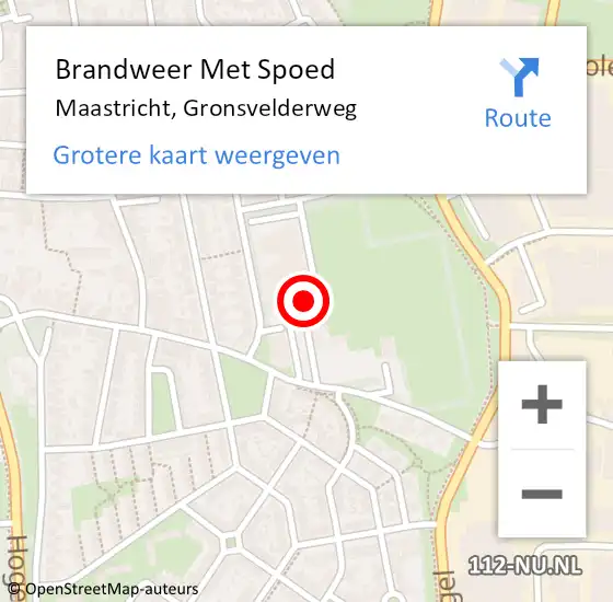 Locatie op kaart van de 112 melding: Brandweer Met Spoed Naar Maastricht, Gronsvelderweg op 21 november 2021 19:19