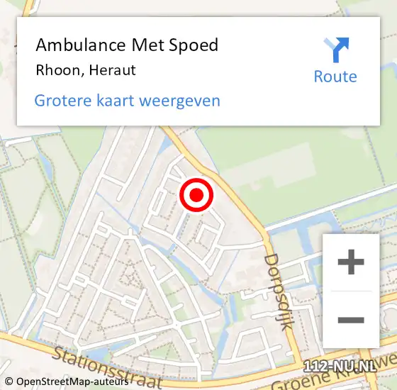 Locatie op kaart van de 112 melding: Ambulance Met Spoed Naar Rhoon, Heraut op 21 november 2021 23:10