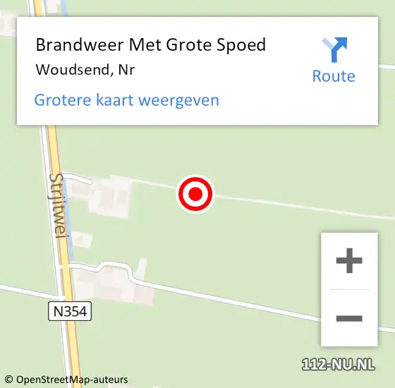 Locatie op kaart van de 112 melding: Brandweer Met Grote Spoed Naar Woudsend, Nr op 22 november 2021 12:01