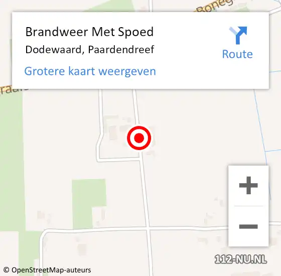 Locatie op kaart van de 112 melding: Brandweer Met Spoed Naar Dodewaard, Paardendreef op 22 november 2021 20:21