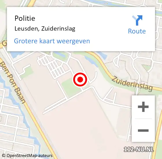 Locatie op kaart van de 112 melding: Politie Leusden, Zuiderinslag op 23 november 2021 08:24