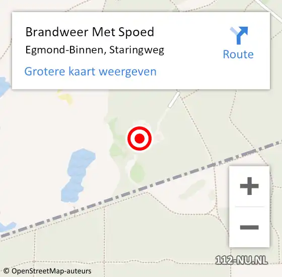 Locatie op kaart van de 112 melding: Brandweer Met Spoed Naar Egmond-Binnen, Staringweg op 23 november 2021 11:22