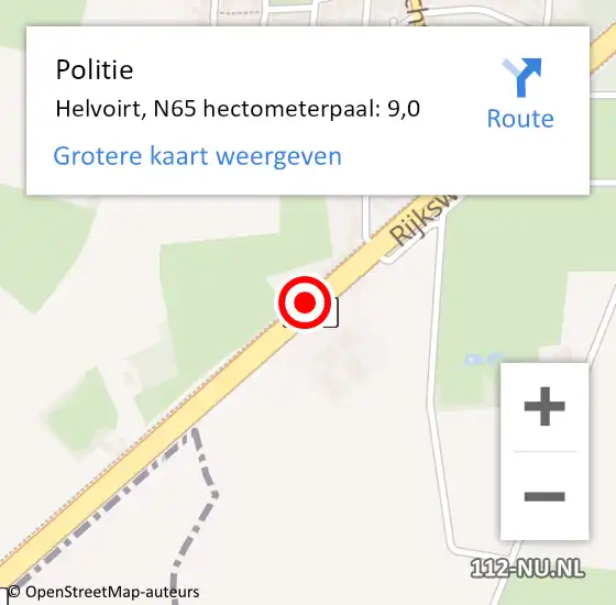 Locatie op kaart van de 112 melding: Politie Helvoirt, Rijksweg op 23 november 2021 11:24