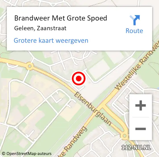 Locatie op kaart van de 112 melding: Brandweer Met Grote Spoed Naar Geleen, Zaanstraat op 23 november 2021 15:25