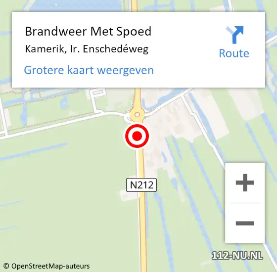 Locatie op kaart van de 112 melding: Brandweer Met Spoed Naar Kamerik, Ir. Enschedéweg op 23 november 2021 16:45