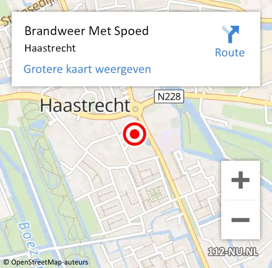 Locatie op kaart van de 112 melding: Brandweer Met Spoed Naar Haastrecht op 23 november 2021 21:53