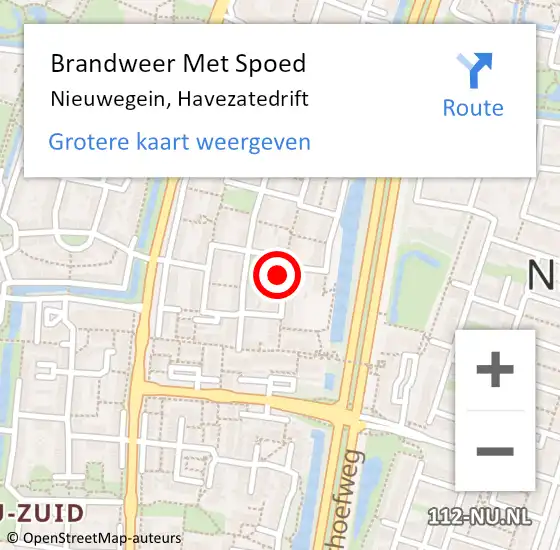 Locatie op kaart van de 112 melding: Brandweer Met Spoed Naar Nieuwegein, Havezatedrift op 24 november 2021 07:48